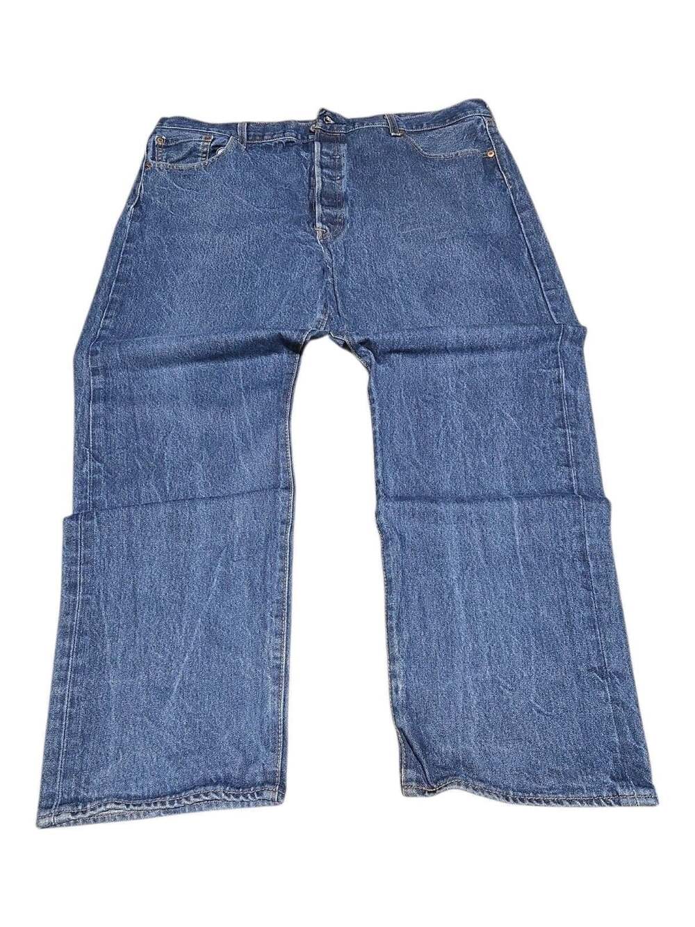 Levi's 501 Button Fly Jeans Size W44 L32 Blue Denim
